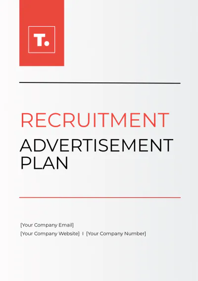 Free Recruitment Advertisement Plan Template to Edit Online