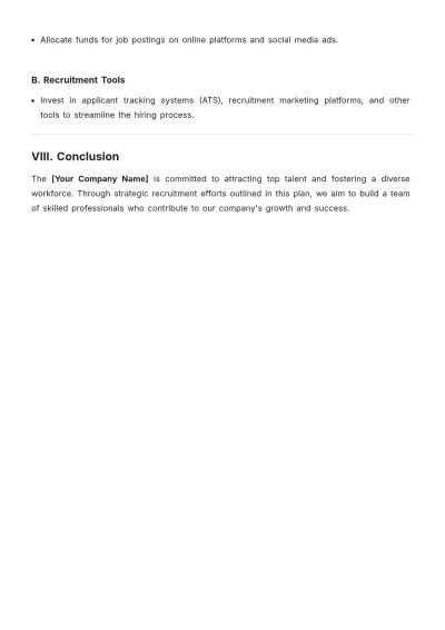 Free Recruitment Advertisement Plan Template to Edit Online