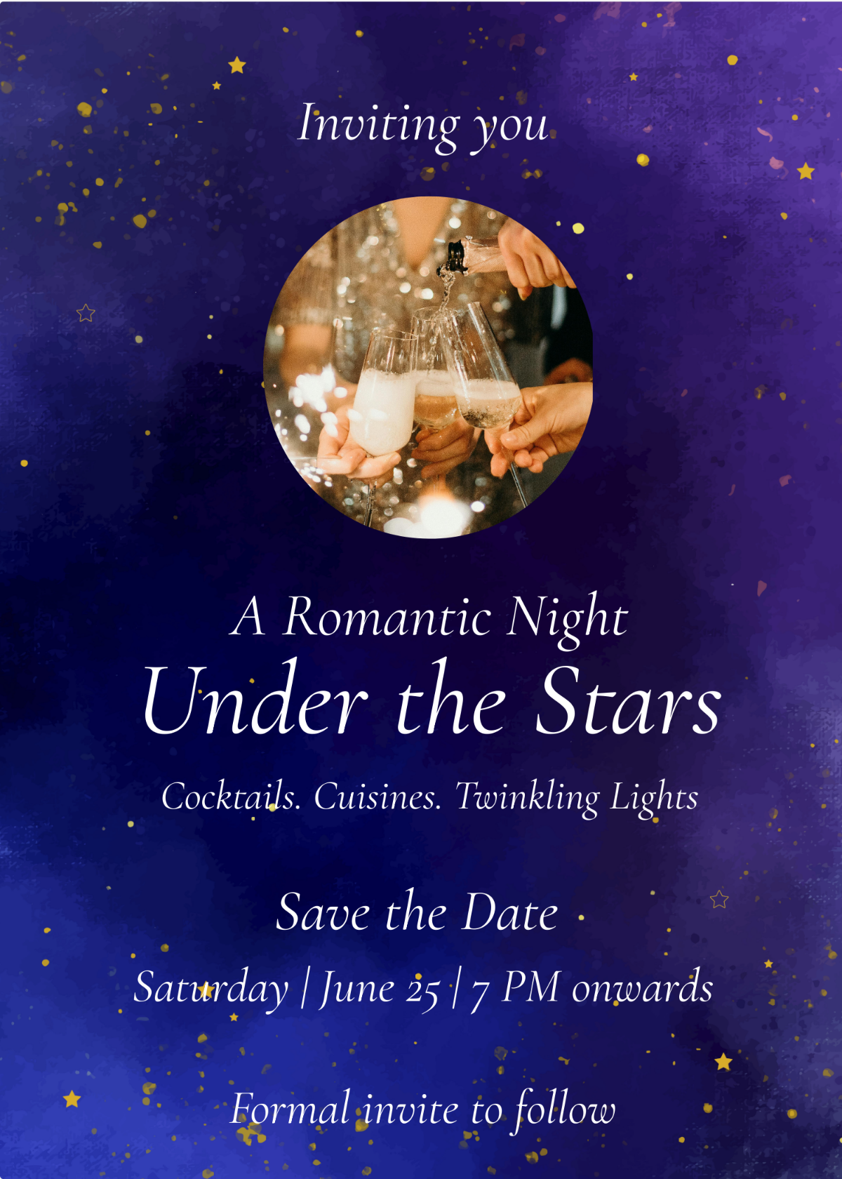 Save the Date Night Invitation