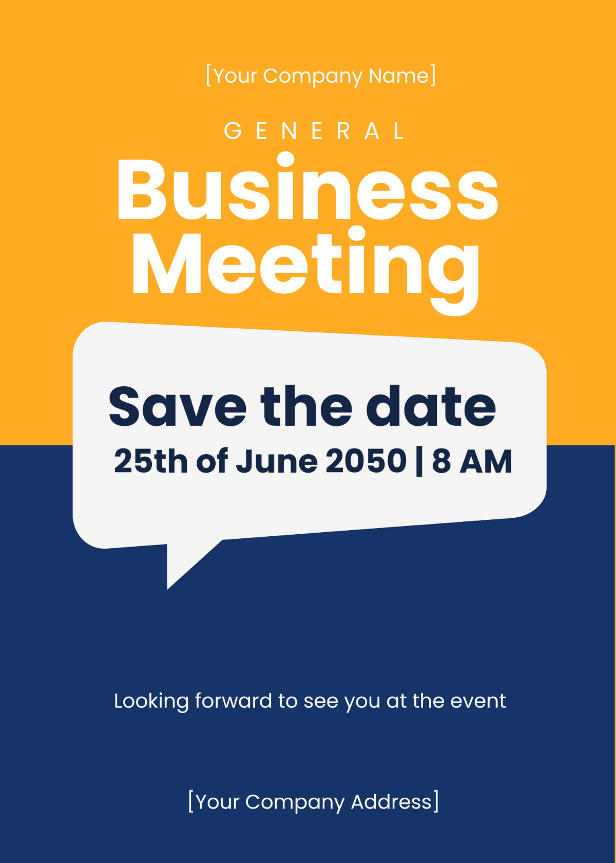 Save the Date Meeting Invitation