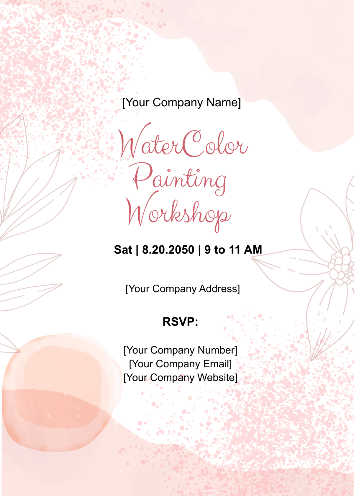 Watercolour Save the Date