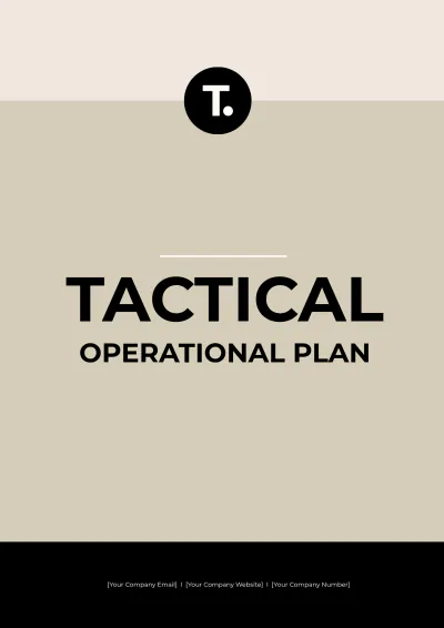 Free Tactical Operational Plan Template to Edit Online