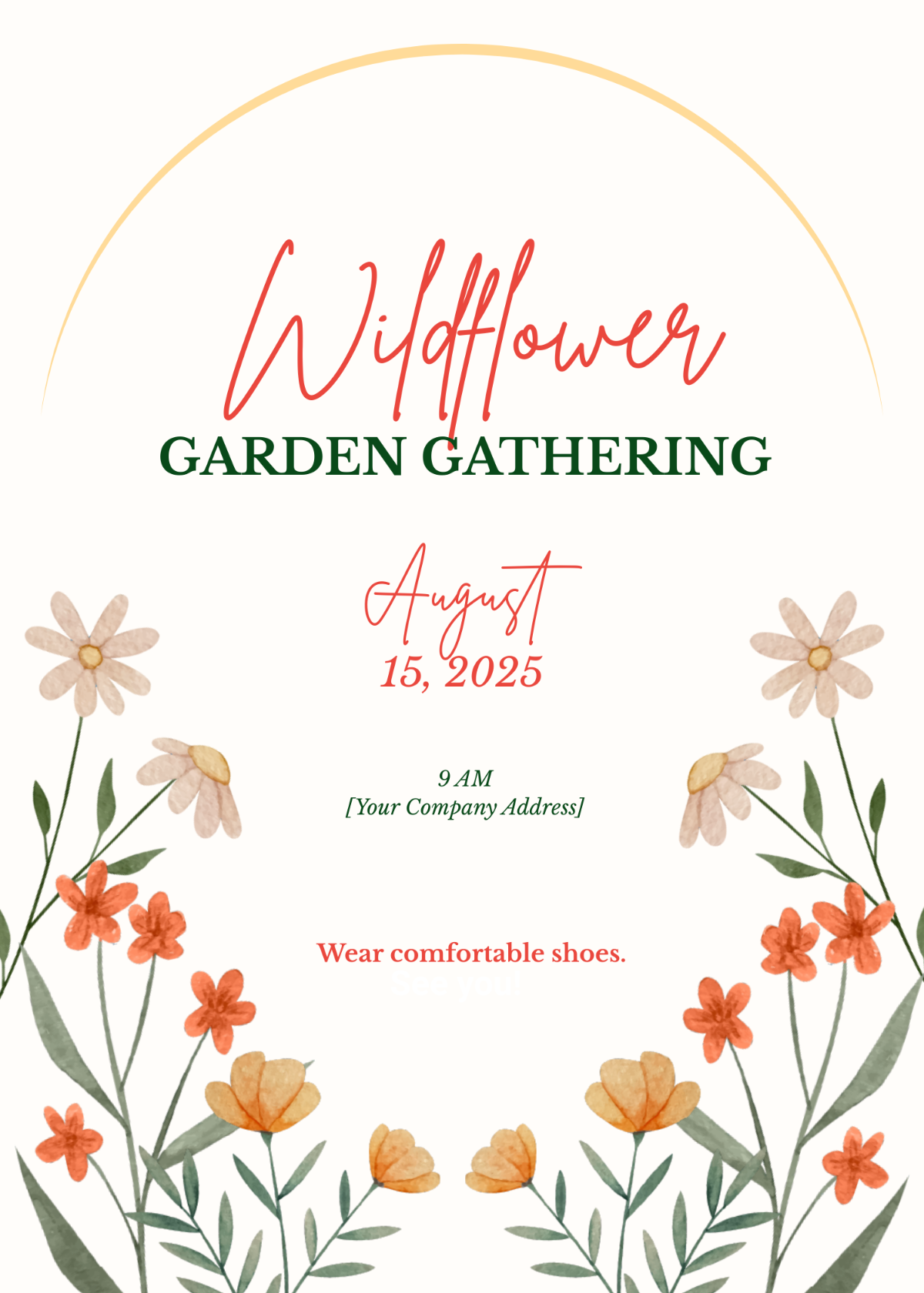 Wildflower Save the Date Card
