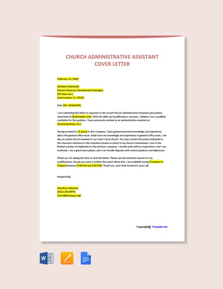 administrative assistant cover letters