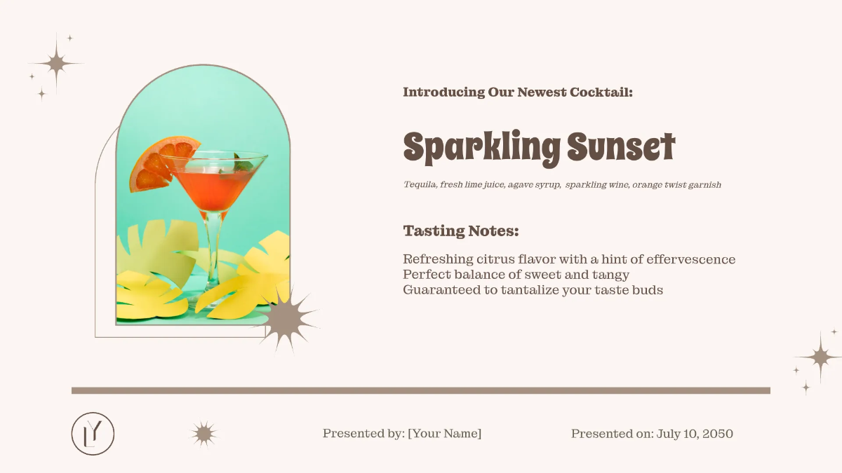 Free Aesthetic Bar Presentation Template to Edit Online