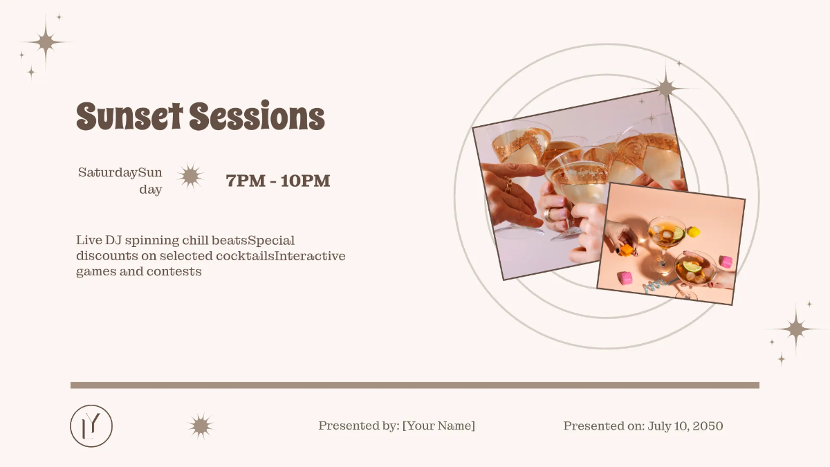 Free Aesthetic Bar Presentation Template to Edit Online