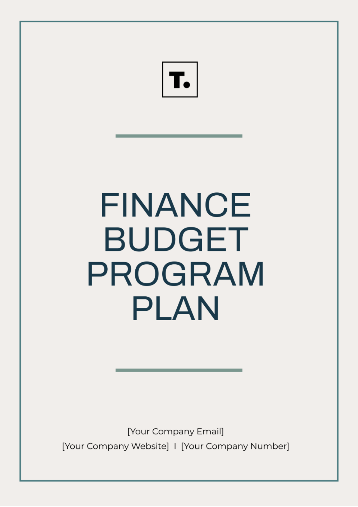 Finance Budget Program Plan Template - Edit Online & Download