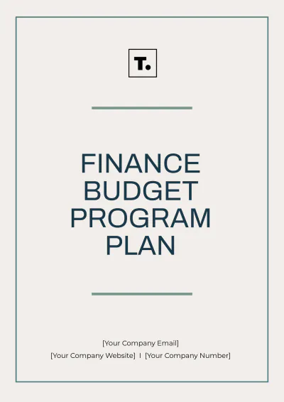 Free Finance Budget Program Plan Template to Edit Online