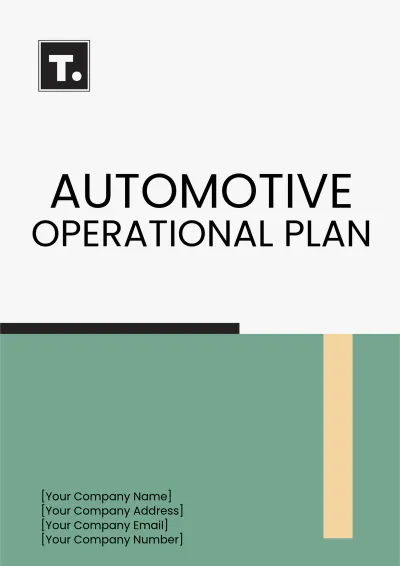 Free Automotive Operational Plan Template to Edit Online