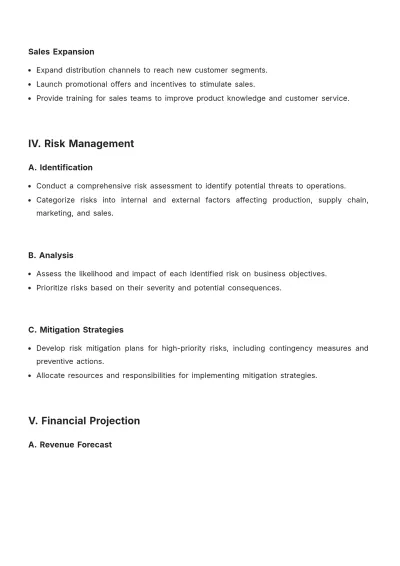 Free Automotive Operational Plan Template to Edit Online