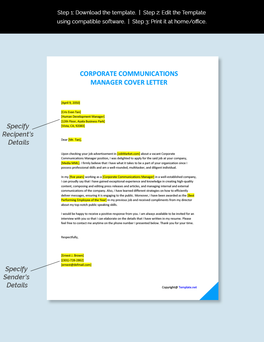 Communications Officer Cover Letter Template Google Docs, Word