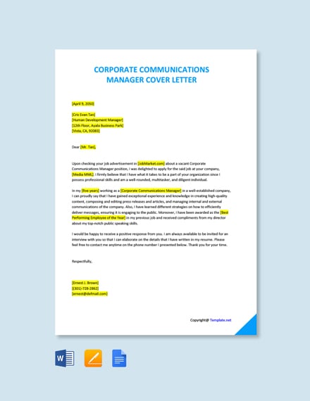 26+ FREE Corporate Cover Letter Templates - Apple (MAC ...