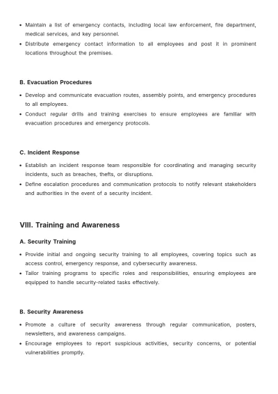 Free Security Operational Plan Template to Edit Online