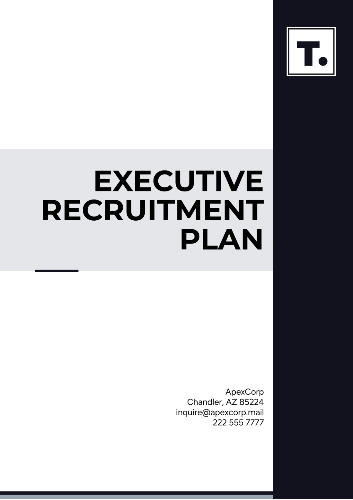 Printable Executive Recruitment Plan Template - Edit Online & Download