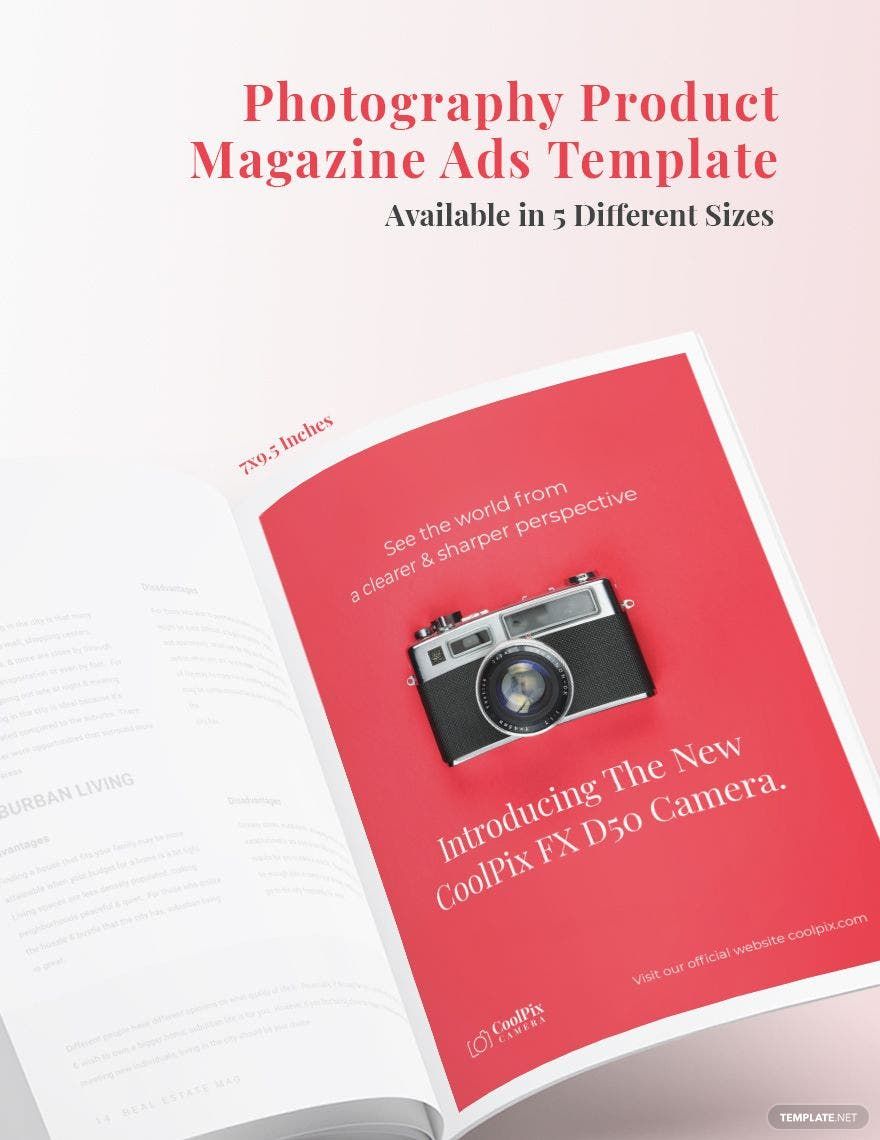 Photography Product Magazine Ads Template