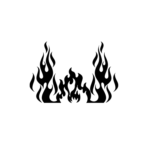 Flame Heat Silhouette Element