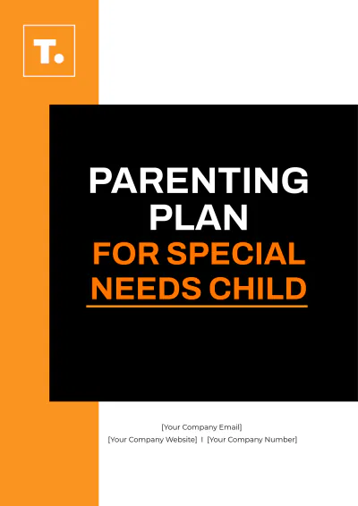 Free Parenting Plan For Special Needs Child Template to Edit Online