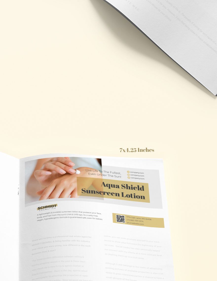Printable Product Magazine Ads Template