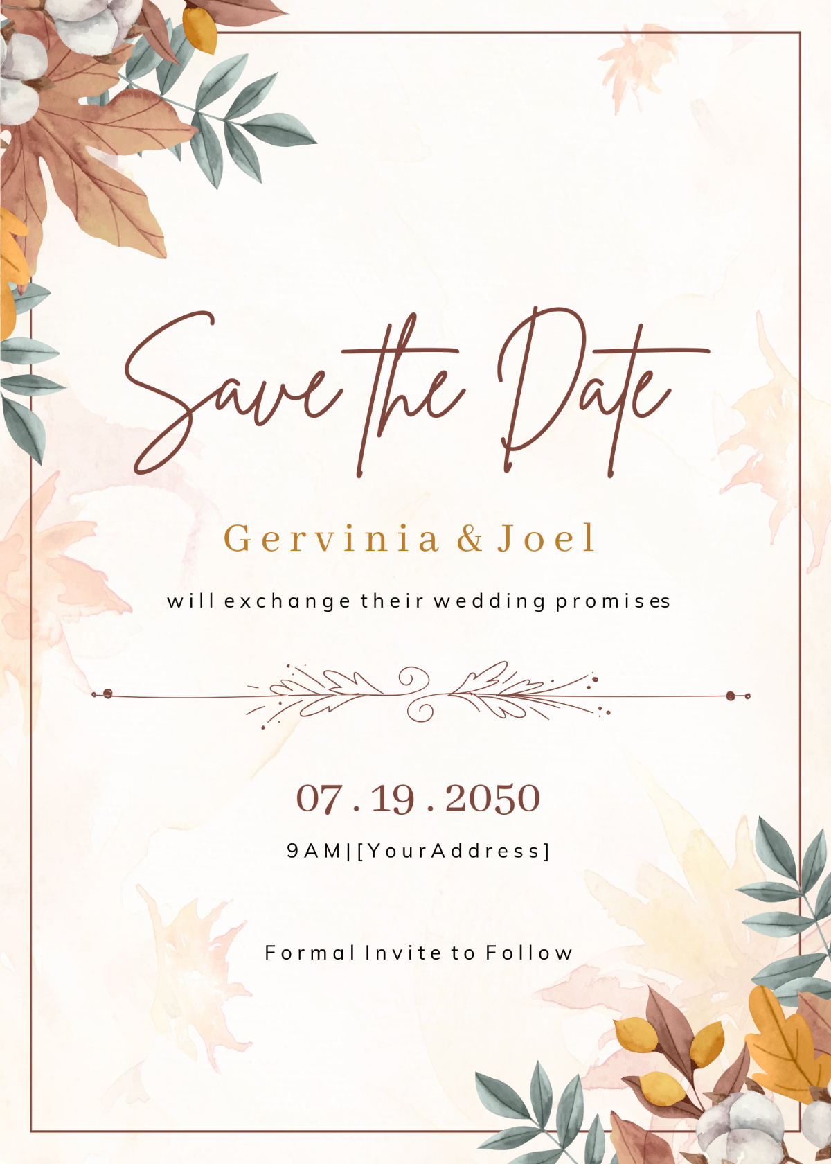 Autumn Save the Date