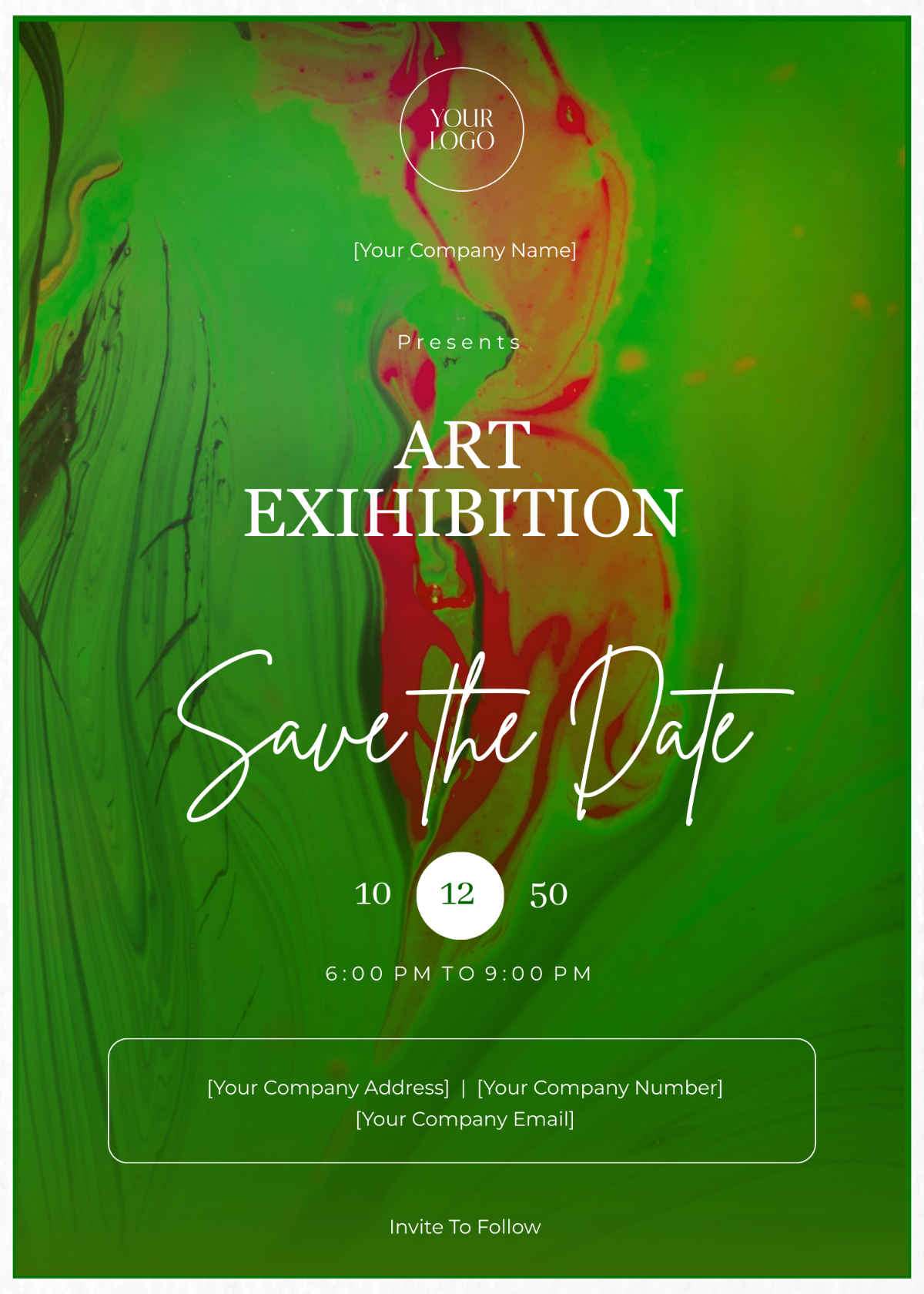 Abstract Nature Save the Date