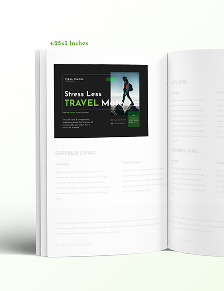Simple Printable Travel Magazine Ads
