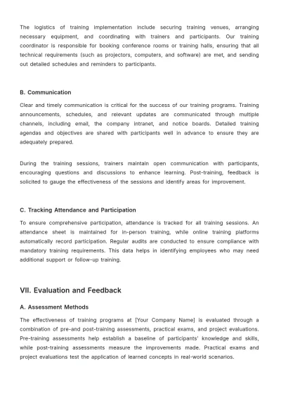 Free Architecture Training Procedure Template to Edit Online