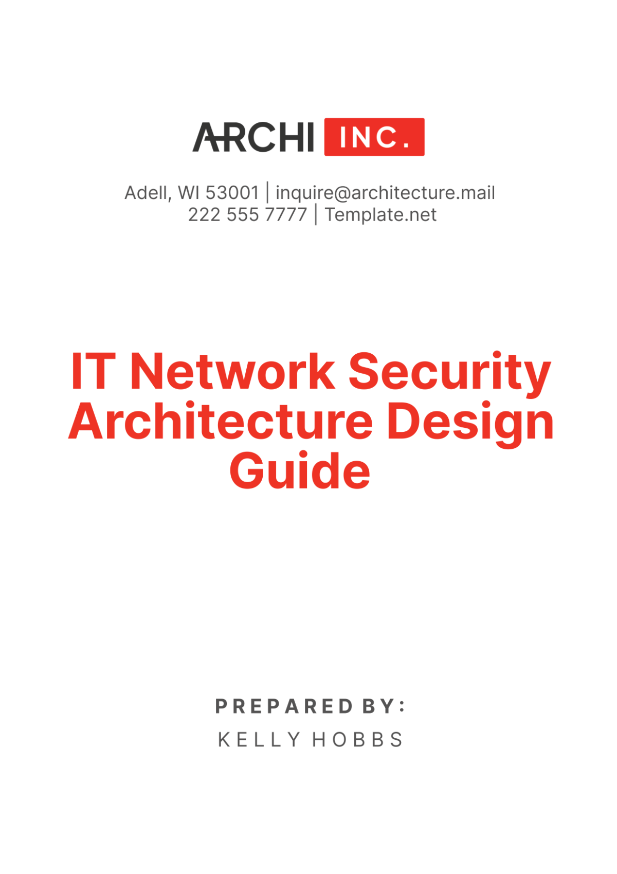 Free IT Network Security Architecture Design Guide Template