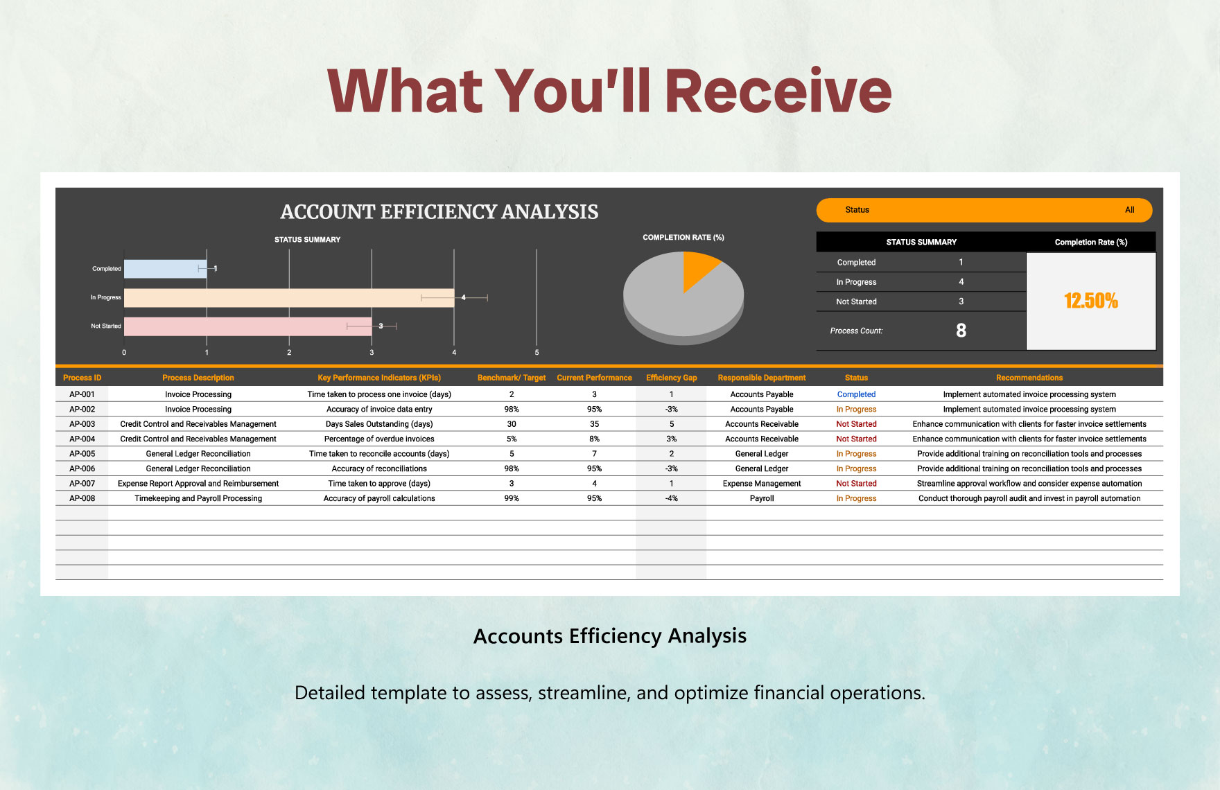 Accounts Efficiency Analysis Template