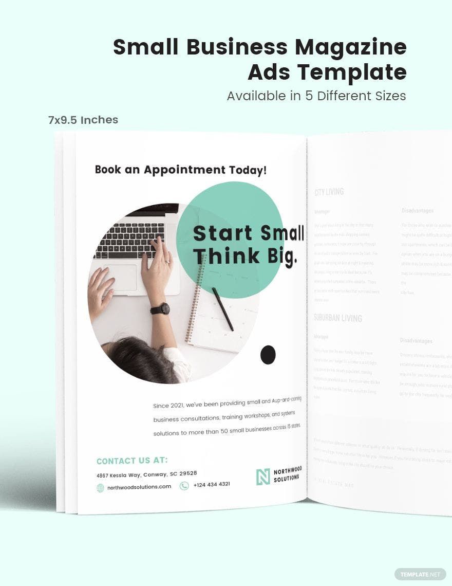 Small Business Magazine Ads Template