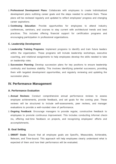 Free Architecture HR Strategy Template to Edit Online