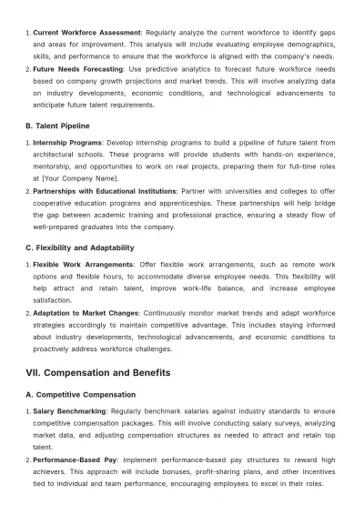 Free Architecture HR Strategy Template to Edit Online