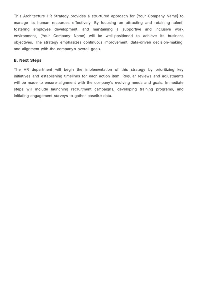 Free Architecture HR Strategy Template to Edit Online