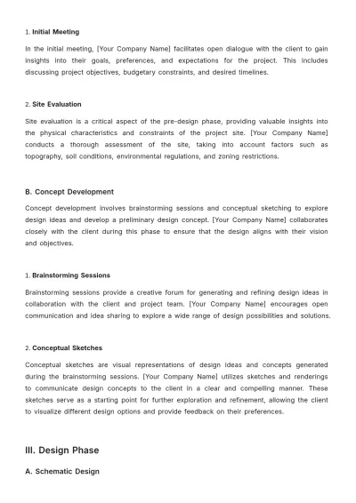 Free Architecture Job Procedure Template to Edit Online