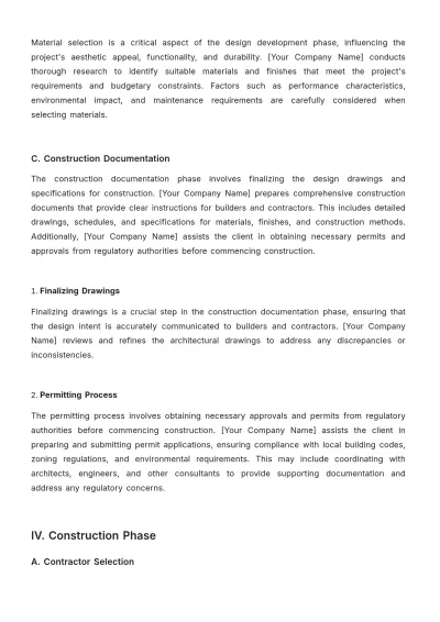 Free Architecture Job Procedure Template to Edit Online