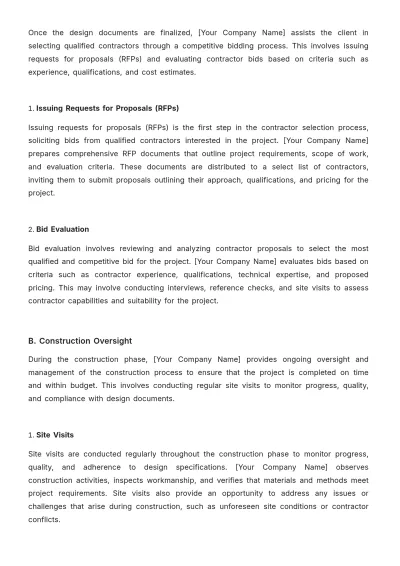 Free Architecture Job Procedure Template to Edit Online