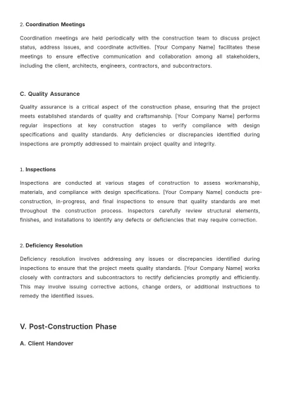 Free Architecture Job Procedure Template to Edit Online