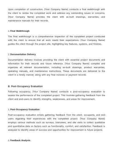 Free Architecture Job Procedure Template to Edit Online