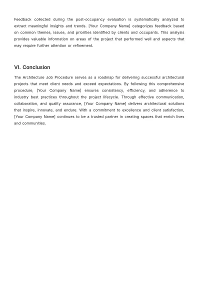 Free Architecture Job Procedure Template to Edit Online