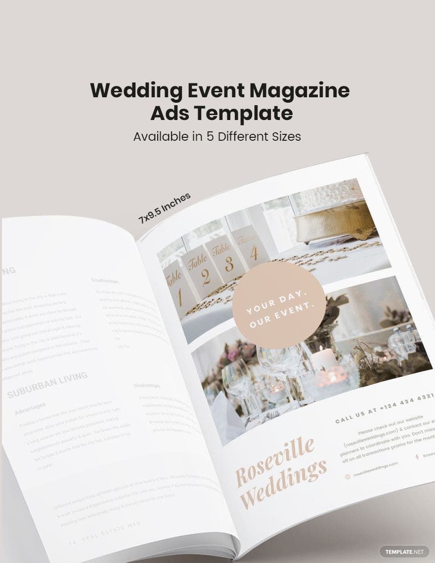 Wedding Event Magazine Ads Template