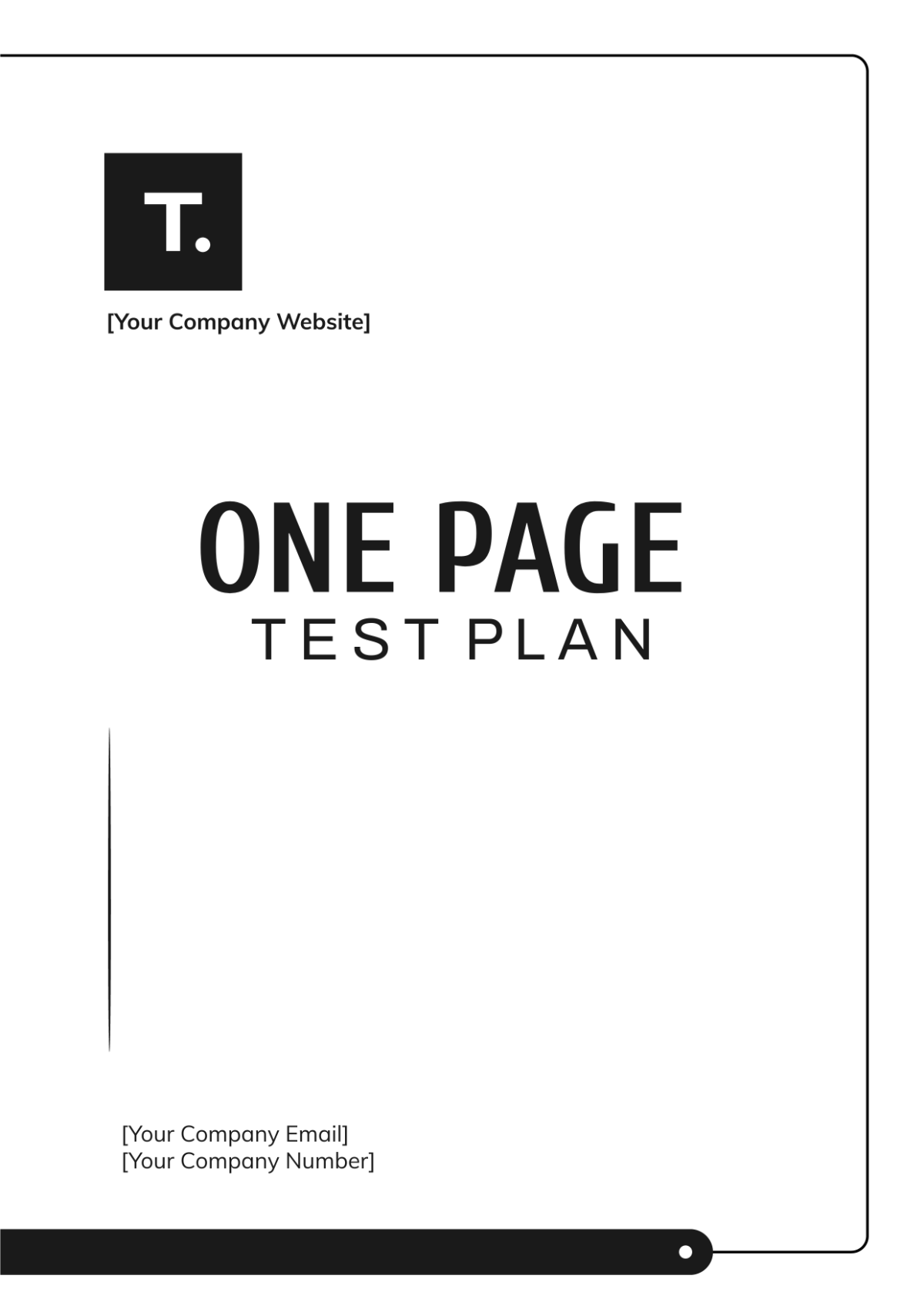 One Page Test Plan Template - Edit Online & Download