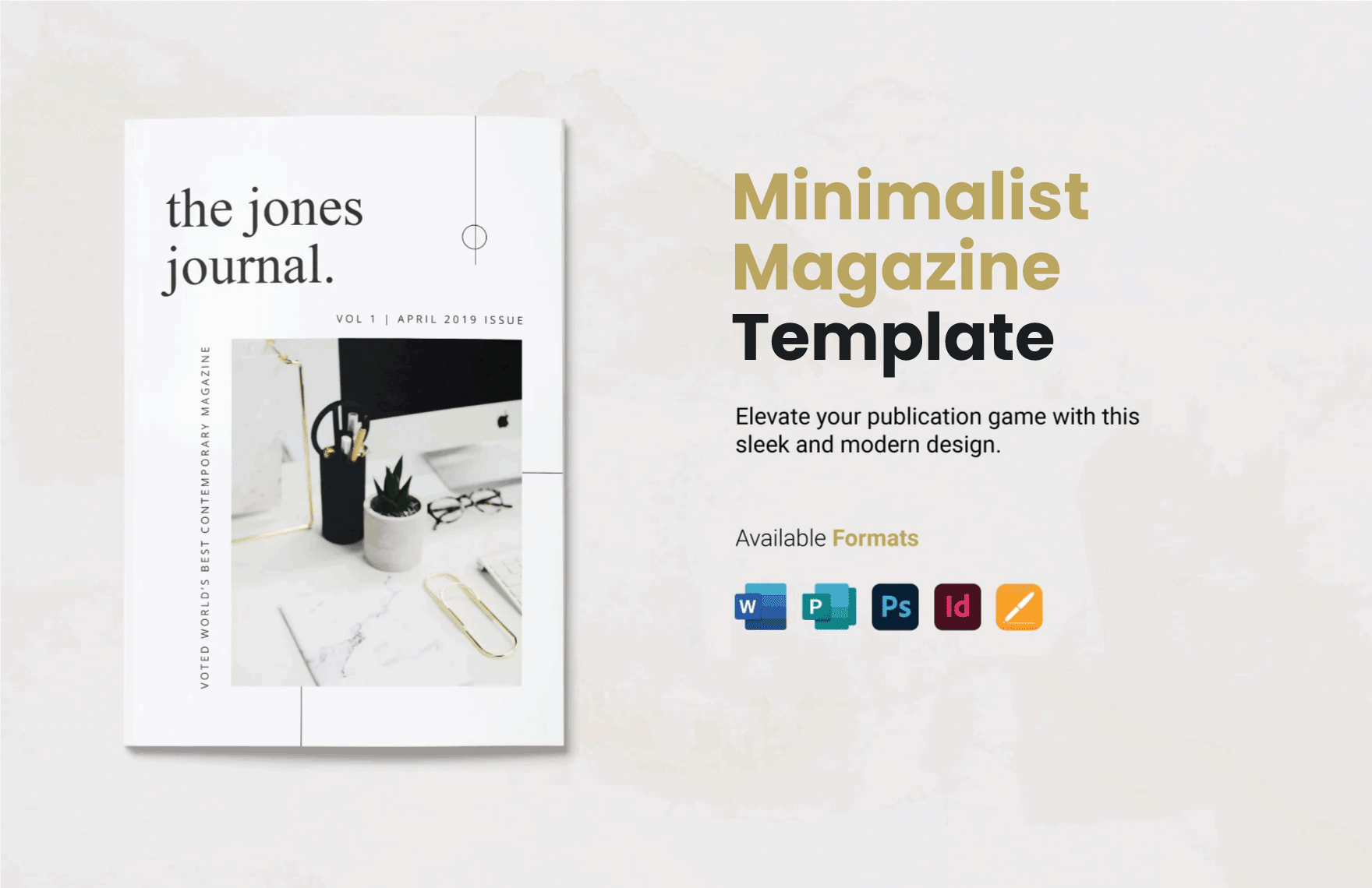 Free Minimalist Magazine Template in Word, PSD, Apple Pages, Publisher, InDesign