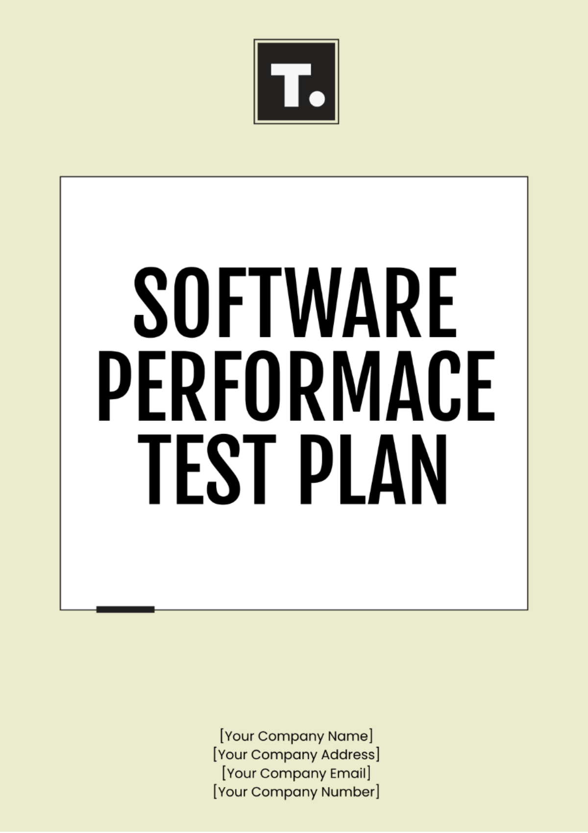 Software Performance Test Plan Template - Edit Online & Download