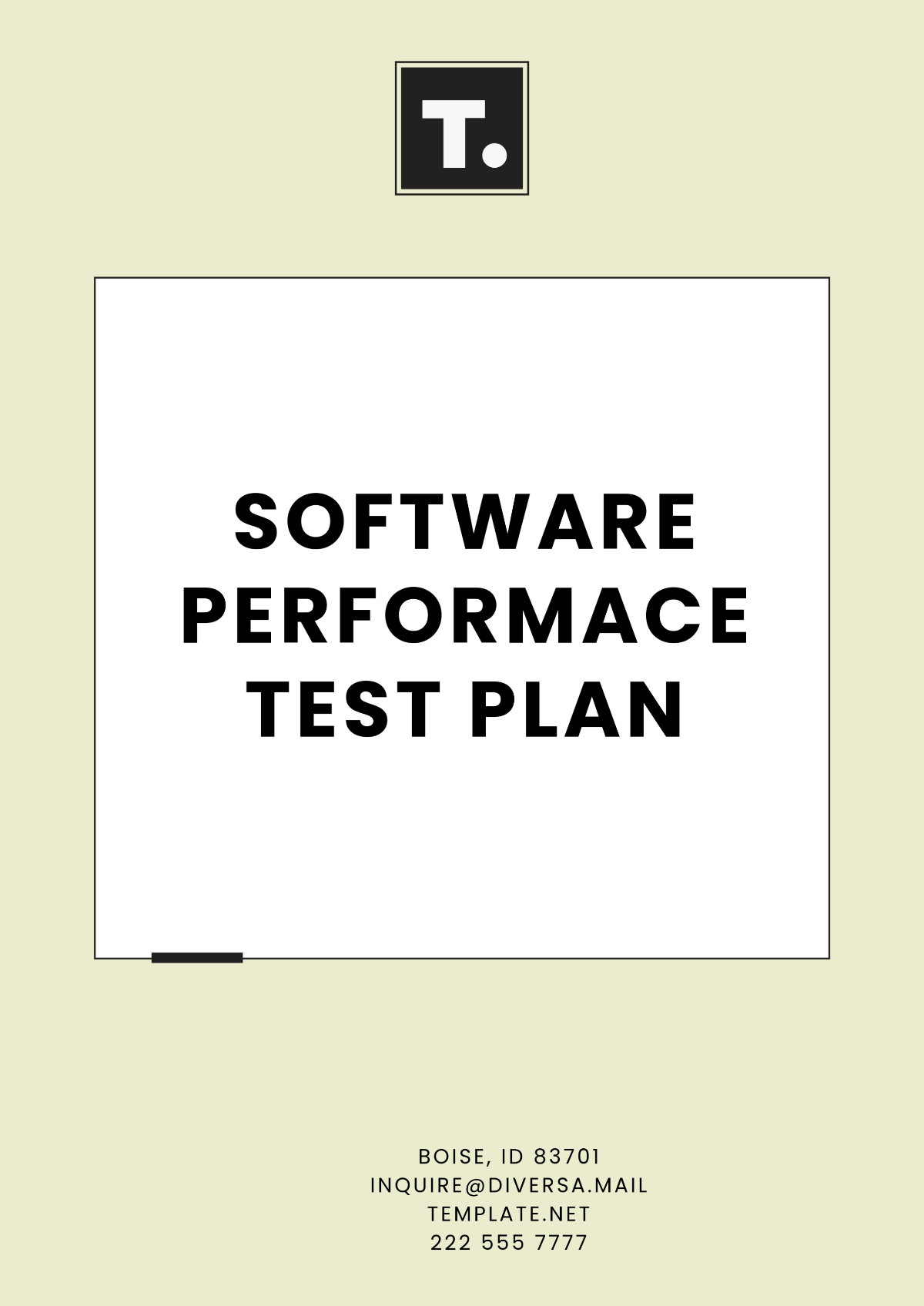 Software Performance Test Plan Template - Edit Online & Download