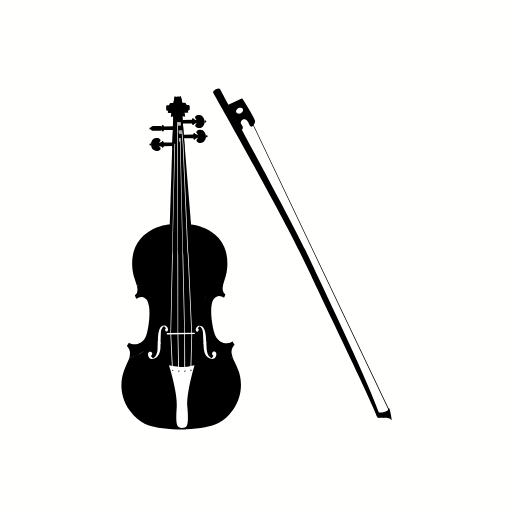 Violin Silhouette Element
