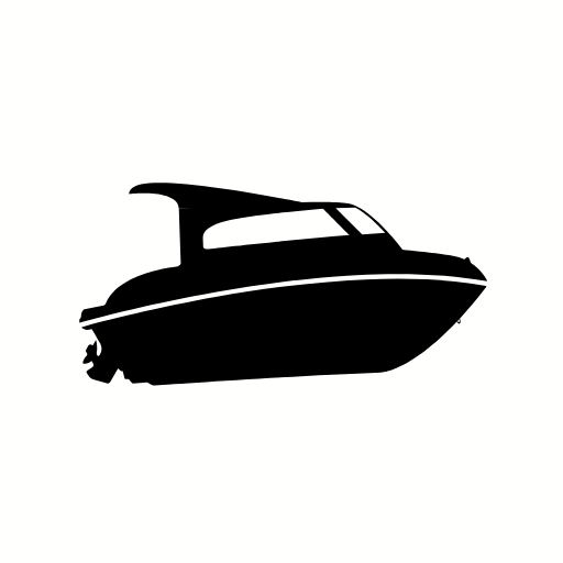 Speed Boat Element Silhouette