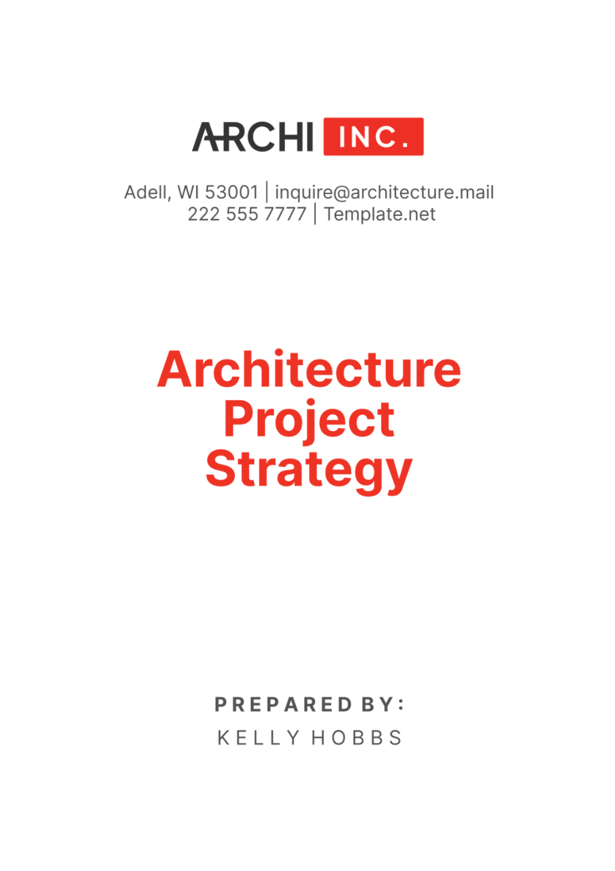 Architecture Project Strategy Template - Edit Online & Download