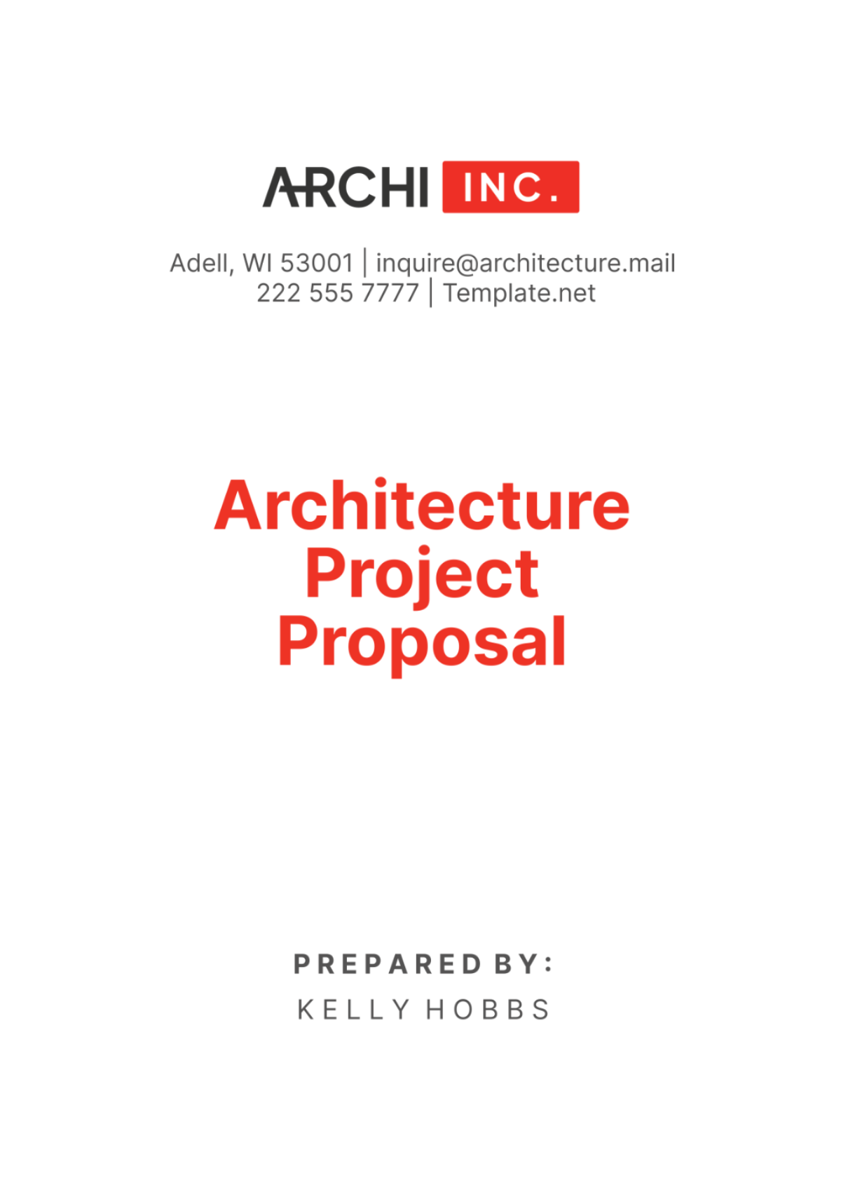 Architecture Project Proposal Template - Edit Online & Download