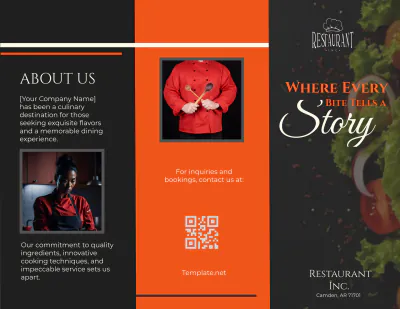 Free Restaurant Marketing Brochure Template to Edit Online