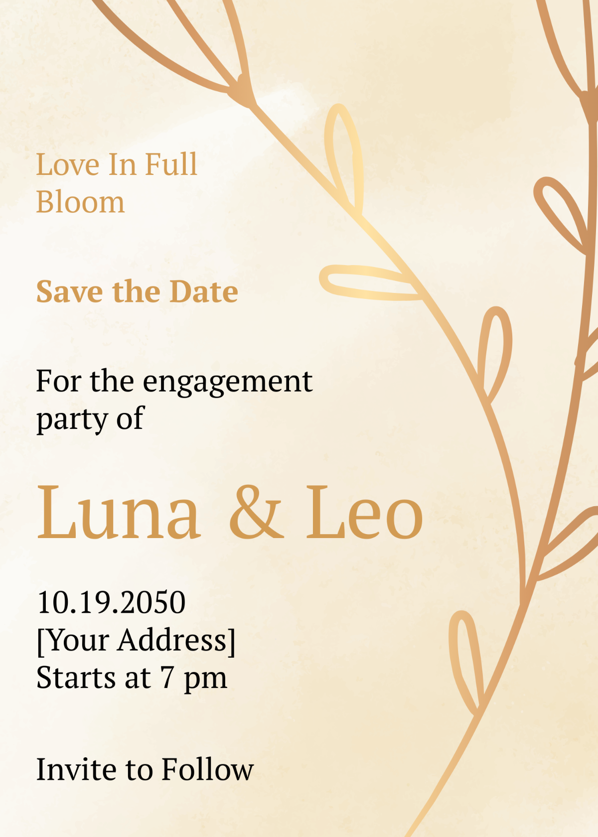 Pampas Grass Save the Date