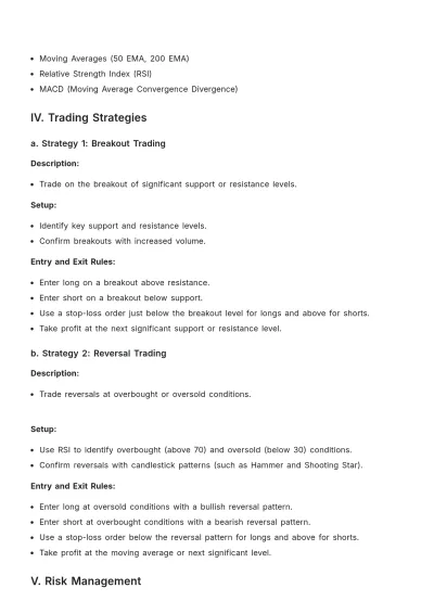 Free Sample Day Trading Plan Template to Edit Online
